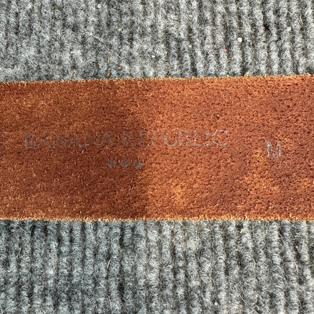 Banana Republic Cognac Brown Cow Leather O-Ring Buckle Belt Womens Size M - Picture 7 of 15